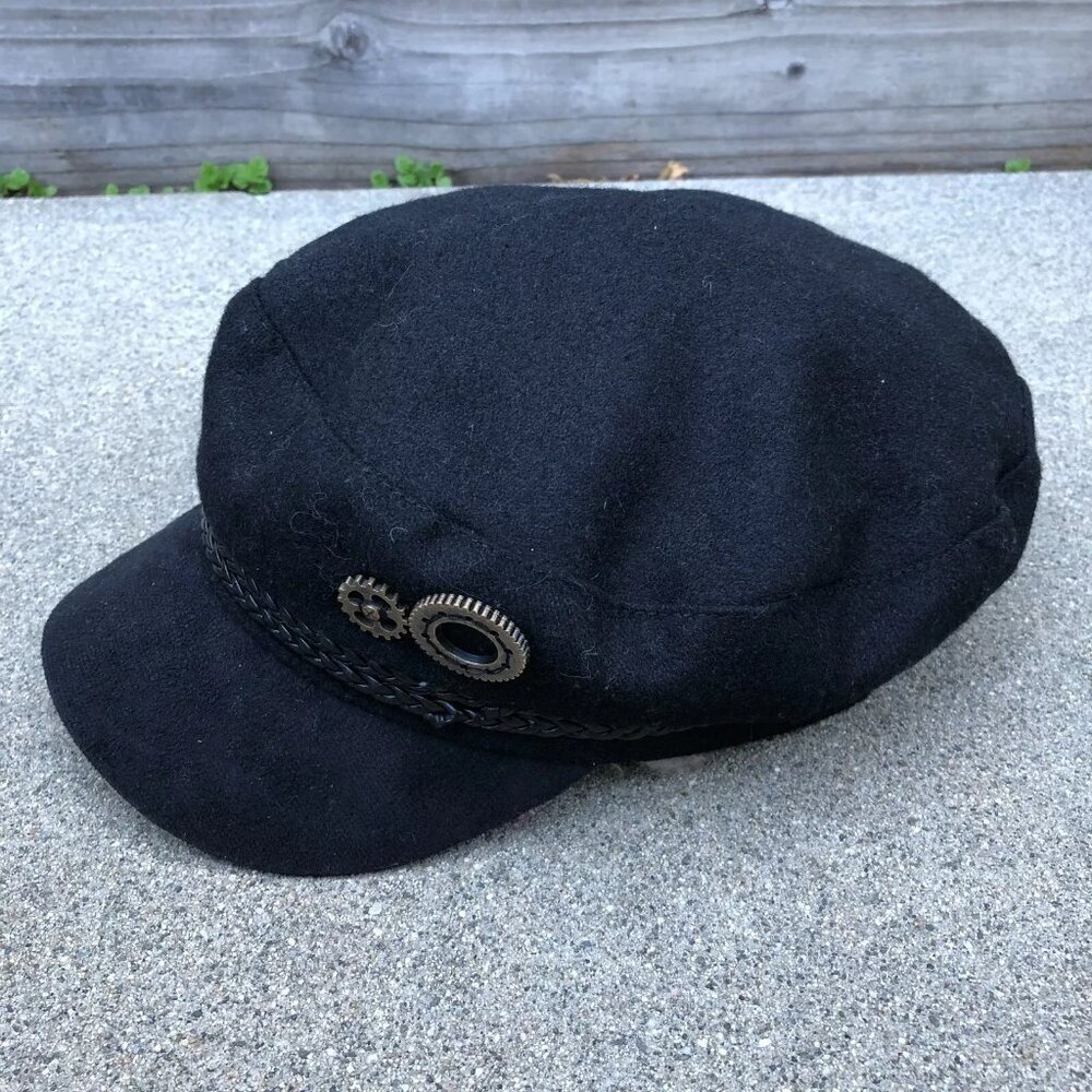 TARGET Military Army Hat Women's Wool Blend Black Cap​​​